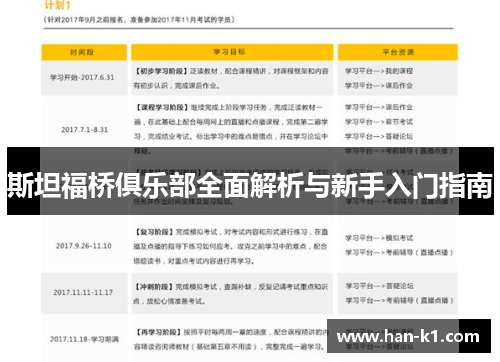 斯坦福桥俱乐部全面解析与新手入门指南